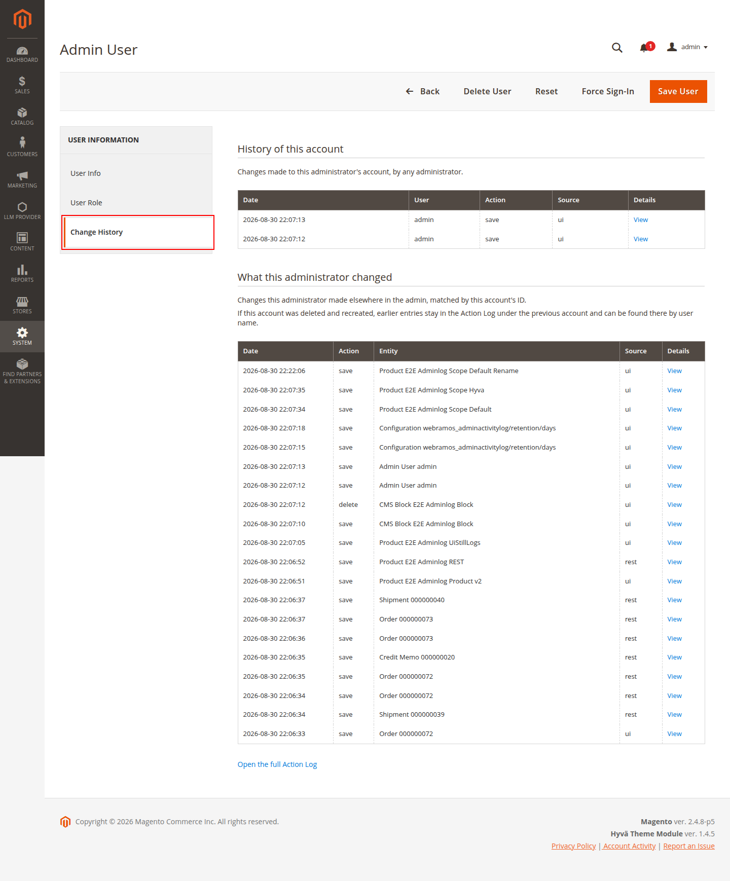 Admin Activity Audit Log screenshot 5