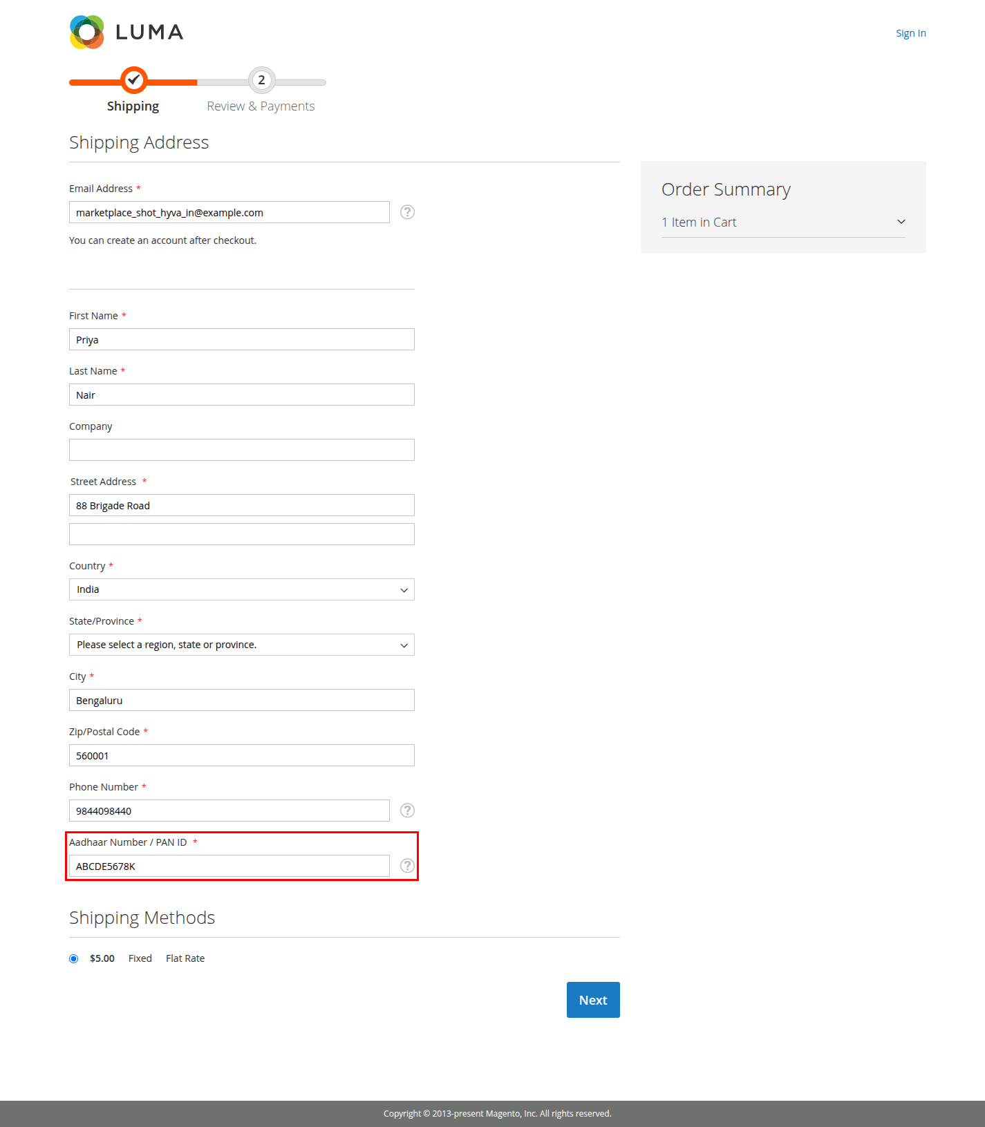 Checkout Tax ID Fields screenshot 7