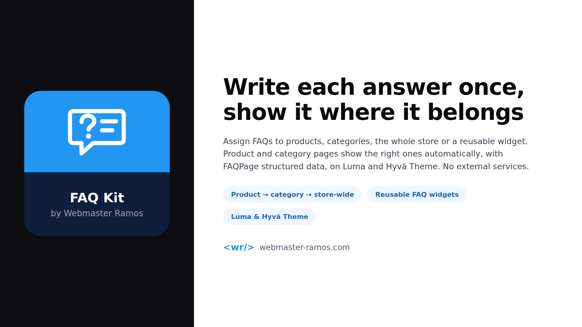 FAQ Kit – Product & Category FAQ Manager screenshot 1